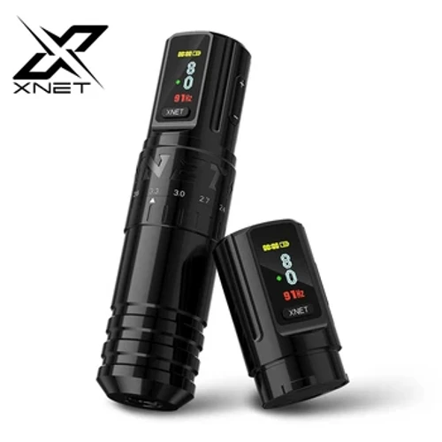 XNET Vipera Professional Wireless Tattoo Machine Justerbar Stroke 2,4-4,2 mm OLED-skjerm 2400mAh batteri for tatovører