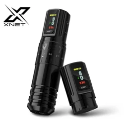 XNET Vipera Professional Wireless Tattoo Machine Justerbar Stroke 2,4-4,2 mm OLED-skärm 2400mAh batteri för tatuerare
