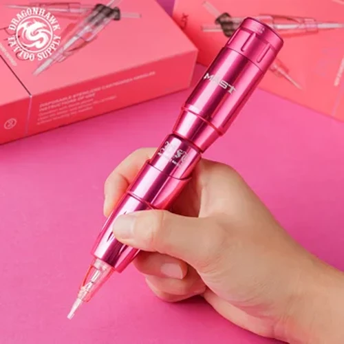 Machine à tatouer sans fil avec mât, stylo rotatif pour maquillage Permanent, avec ensemble de puissance de tatouage