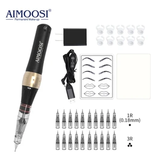 AIMOOSI M7 ტატუს აპარატის ნაკრები Microblading წარბის PMU იარაღის კალმის ნემსის მუდმივი მაკიაჟის აპარატის პროფესიონალური წყაროები დამწყები