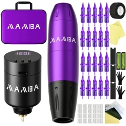 Sada bezdrátového tetovacího strojku Bezdrátový tetovací strojek Bateriová vložka Jehly Napájecí zdroj Tetovací sada pro permanentní make-up