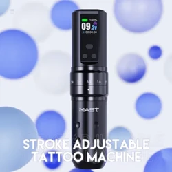 Mast Fold 2 PRO Justerbar 7-takts Coreless Motor Farveskærm Stor batterikapacitet Trådløs tatoveringsmaskine Pen Supply