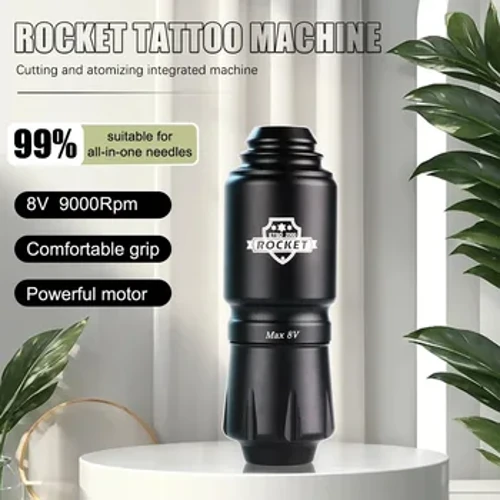 Tattoo Machine Mini Rocket Set Wireless Tattoo Power Supply RCA Interface Professionell Rotary Tattoo Batterie Pen Gun Machine Kit