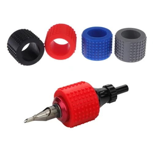 1PC 25mm Máy Xăm Gear Tay Cầm Silicon Bảo Vệ Chống trơn trượt Hình Xăm Bút Cầm Bao