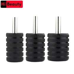 1PC 25/30/35mm Hợp Kim Nhôm Màu Đen Hình Xăm Tay Cầm Ống Máy Xăm Cầm Chống Trơn Trượt cho Tatu Tiếp Liệu Dụng Cụ Phụ Kiện