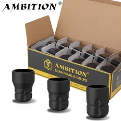 Ambition Wegwerf Tattoo Grip 12 Stéck Gréisst 30-34-38mm Silikonmaterial fir Ambition Wireless Tattoo Machine Pen Ausrüstung