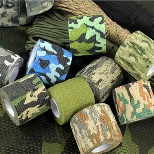 5 x 4.5CM Cuddliw Camo Elastoplast Rhwymyn Gludiog Lapio Ymestyn Tâp Hunanlynol Arddwrn Sleisys Ffêr Gafael Tatŵ Affeithiwr