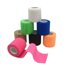 Vendaje desechable elástico autoadhesivo resistente al agua, 5cm, mango de tatuaje, tubo de agarre, cubierta de vendaje, cintas envolventes, protección para los dedos