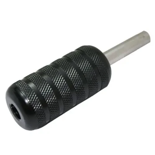 1PC Tatuirovka tutqichi tutqichli qora tatuirovka uskunasi Dumaloq alyuminiy qotishmasi sirpanishga qarshi tirnoqli tatuirovka mashinasi tutqichli tatuirovka aksessuarlari