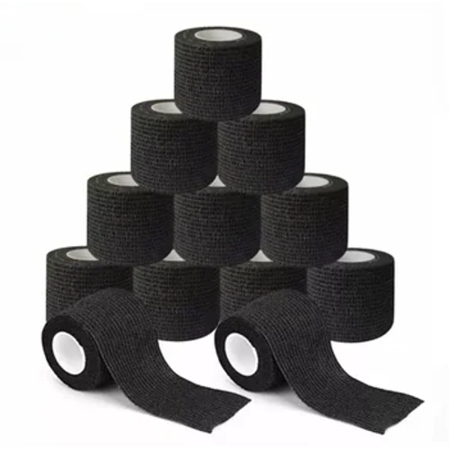 8/4/1 pièces noir poignée de tatouage bande de couverture enveloppes bandes non tissées imperméable auto-adhésif Protection des doigts accessoires de tatouage