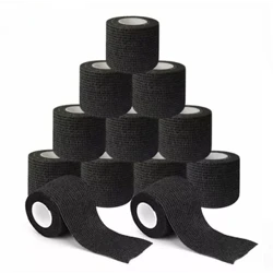 8/4/1 pièces noir poignée de tatouage bande de couverture enveloppes bandes non tissées imperméable auto-adhésif Protection des doigts accessoires de tatouage