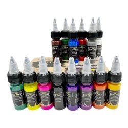 15 ml 7/14 värvi tätoveeringutint Pigment karbiga Body Art Tattoo komplektid Iluvärvid Meigitätoveeringu tarvikud Poolpüsivad