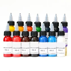 14 colors 30ml/pullon ammattimainen tatuoint kehon taidetta luonnollisen kasvin mikropigmentaatiopigmentin pysyvä tatuointi