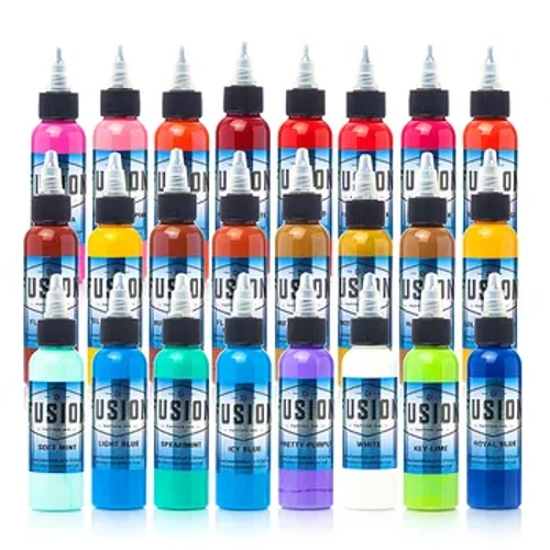MỚI Fusion 16 Màu Mực Xăm Bộ Sắc Tố Mực Xăm Vĩnh Viễn Nguồn Cung Cấp Hình Xăm 30ml Bộ