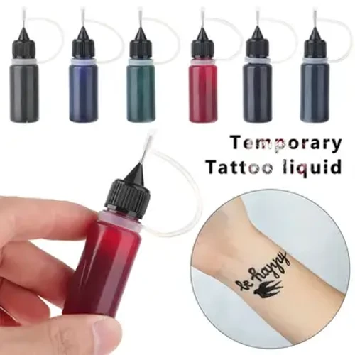 Midlertidig tatovering indisk henna tatovering blæk Kropskunstmaling Semi-permanent makeup pigment Ingen smerte Øjenbryn Eyeliner DIY tatoveringsværktøj