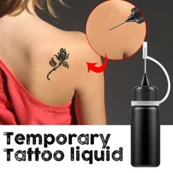 Temporary Tattoo 10 ml vedel tätoveeringupasta, must pruun punane pruun hennakoonused ajutise tätoveeringu kleebise kehavärvi jaoks