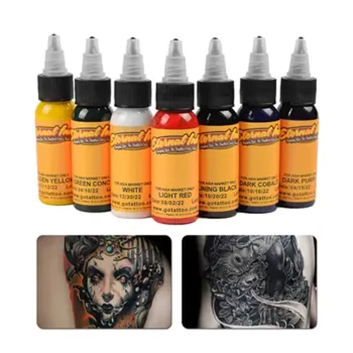 30 ml 7 Renk Karıştırma Dövme Mürekkebi Kalıcı Makyaj Dövme Boyası Vücut Sanatı Doğal Bitki Kalıcı Pigment dövme mürekkebi Seti Malzemeleri