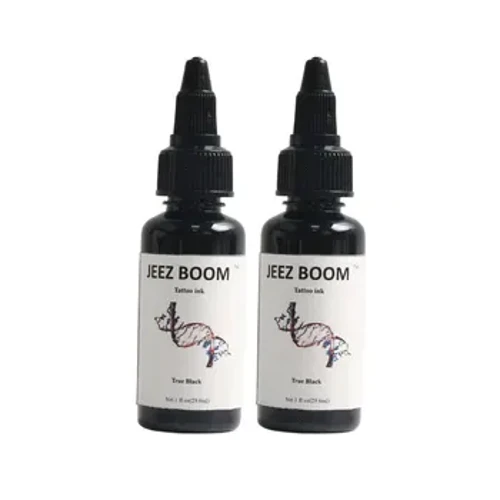 Prémiové zásoby atramentu True Black Tattoo s vysokým obsahom pigmentu pre tetovacích umelcov 2 oz fľaša