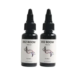 Premium Hakyky Gara Tatu Syýa üpjünçiligi, Tatu sungat işgärleri üçin ýokary pigmentli 2 Oz çüýşe