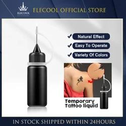 Temporary Tattoo 10 ml vedel tätoveeringupasta, must pruun punane pruun hennakoonused ajutise tätoveeringu kleebise kehavärvi jaoks