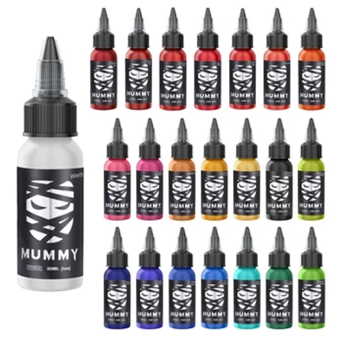 Mumia Profesjonalny tusz do tatuażu 30 ml Body Art Sterylizowane, trwałe zabarwienie USA Niestandardowe kolory tatuaży