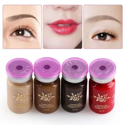 1 flaska Eyebrow Lip Liner Tattoo Ink Emulsioner Semipermanent Eyebrow Makeup Hållbar Pigment Microblading Beauty Tool Supplies