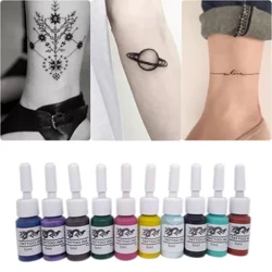 Tatuaje erdi iraunkorra profesional makillaje bekain tinta 10 kolore multzo monokromo ikusgarria tatuaje kolore mikroblading pigmentua TSLM1