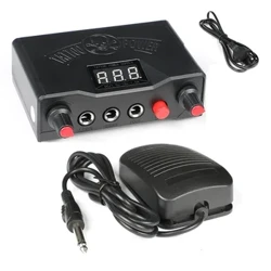Súprava na napájanie tetovania Digitálny LCD Dual Mode Power Pedál Kábel s klipom pre rotačnú a cievkovú tetovaciu pištoľ Sada príslušenstva na tetovanie