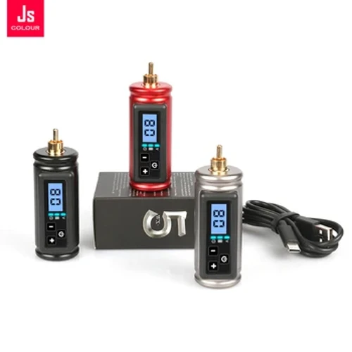 Trådløs tatovering strømforsyning minibatteri 1500MAH RCA hurtiglading Fungerer 10 timer for rakett tatoveringsmaskin penn batterier