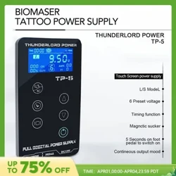 Tattoo Power Supply Thunderlord TP-5 Tatuagem Fir Tattoo Rotary Machine Touch Screen Source Digital LCD Makeup Dual Tattoo Power