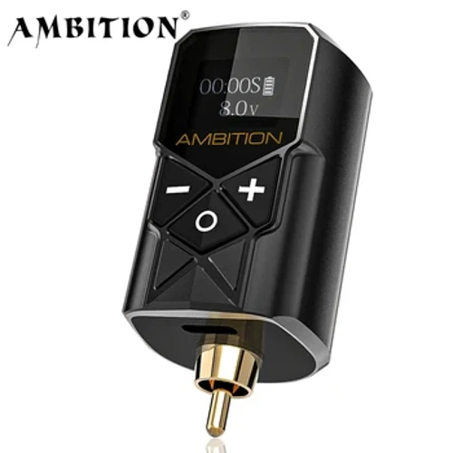 Ambition Kuark Wireless Tattoo Battery Power Supply RCA Interface 2400amh Portable LCD Display No Rotary Machine Fast Charger