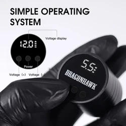 Dragonhawk Nirkabel Pengisian Cepat Baterai RCA Konektor Isi Ulang LCD Layar Power Supply untuk Tato Rotary Mesin Adaptor