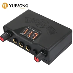 Black Tattoo Power Supply Dubbel Dual LED 3 Digital Display Tattoo Machine Strömförsörjning för Liner Shader Rotary Tattoo Machine