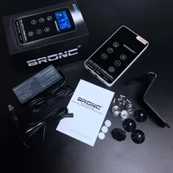 BRONC Tattoo Power Supply Sale Profesional Hand Touch Adjustable kanggo PMU Rotary Machine Power Supply Kanggo Mesin Tato