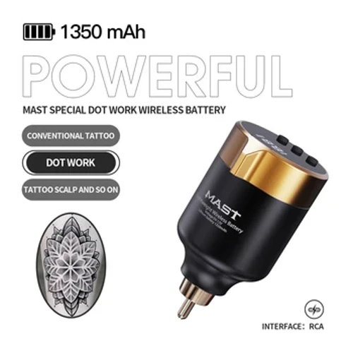 Mât trois modes sans fil RCA batterie Charge rapide léger Rechargeable écran LCD tatouage cuir chevelu alimentation fournitures