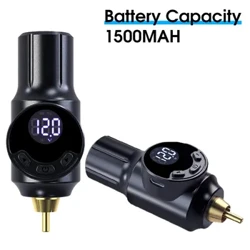 Mini Không Dây Hình Xăm Nguồn Điện Kết Nối RCA 1500MAH Máy Xăm Di Động Pin LED Màn Hình Kỹ Thuật Số Loại C Sạc Nhanh