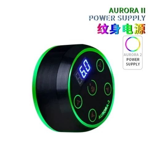 Aurora 2 i Aurora 1 tetovaža napajanje crno srebrno digitalno LED adapter za prikaz dodira za zavojnicu i rotacijsku tetovažu olovku
