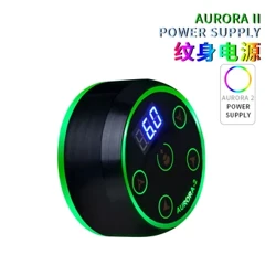 Aurora 2 i Aurora 1 tetovaža napajanje crno srebrno digitalno LED adapter za prikaz dodira za zavojnicu i rotacijsku tetovažu olovku