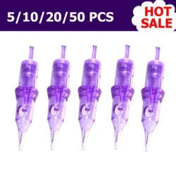 5/10/20/50PCS Profesionální jehly Tetovací kazety Kulaté linky 0,3MM Permanentní make-up Linka na obočí Jednorázové tetovací jehly