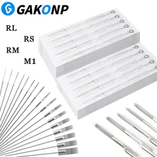 5/10/20/50 adet Tek Kullanımlık Dövme İğneleri 0.35mm RL RS RM M1 Sterilize Dövme İğneleri Dövme Makinesi için Kalıcı Makyaj Kaynağı