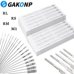 5/10/20/50 adet Tek Kullanımlık Dövme İğneleri 0.35mm RL RS RM M1 Sterilize Dövme İğneleri Dövme Makinesi için Kalıcı Makyaj Kaynağı