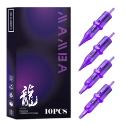 MAMBA LOONG 10 pièces cartouches d'aiguilles de tatouage 0.35MM jetable stérilisé Membrane aiguille de tatouage de sécurité pour stylo de Machine à tatouer
