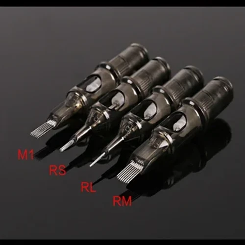 10pcs 0.35MM Wegwerf Semi Permanent Make-up Tattoo Cartridge Nadel Wenkbrauwen Tattoo Pen Machine Supplies M1 RS RL RM Brown New