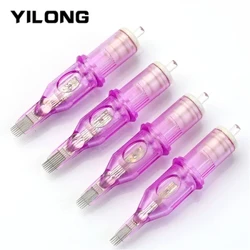Snáthaid Tatú Cartúis Yilong 10 Píosa Rl Rs Rm M1 Snáthaid Tatú Sábháilteachta Sterilithe Indiúscartha Le haghaidh Grips Meaisíní Cartúis