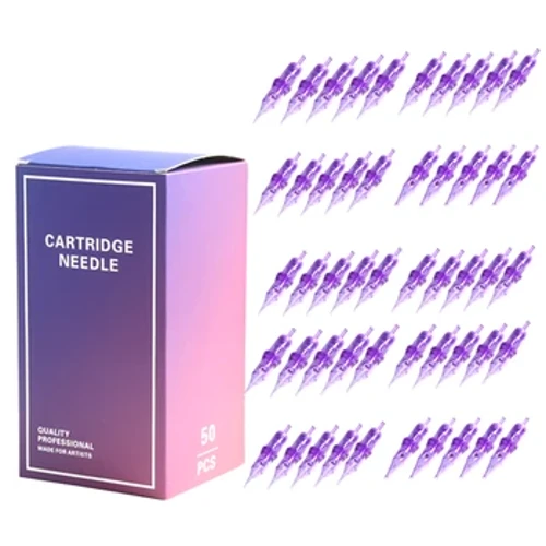 Cartouche d'aiguille de tatouage de sécurité stérilisée 50pcs RL/RS, aiguille de tatouage permanente de maquillage à membrane jetable pour pistolet de tatouage