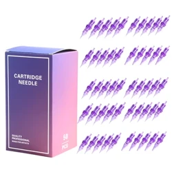 Sterilizovaná bezpečnostní tetovací jehla cartridge 50ks RL/RS Jednorázová membránová make-up permanentní tetovací jehla do tetovací pistole