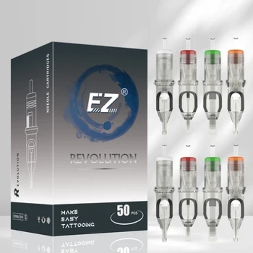50 Stück, Wertpaket, EZ Revolution Tattoo-Kartuschennadel Kit RL RS M1 M1C Verschiedene Größen für Tattoomaschinenzubehör