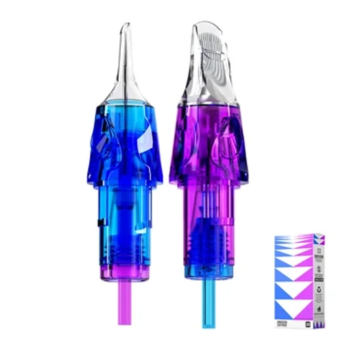 CNC 20Pcs Blo / Rout Police Patroun Wegwerf steril Tattoo Nadelen Sprëtz Héich Qualitéit Fir Wireless Tattoo Maschinnen Versuergung