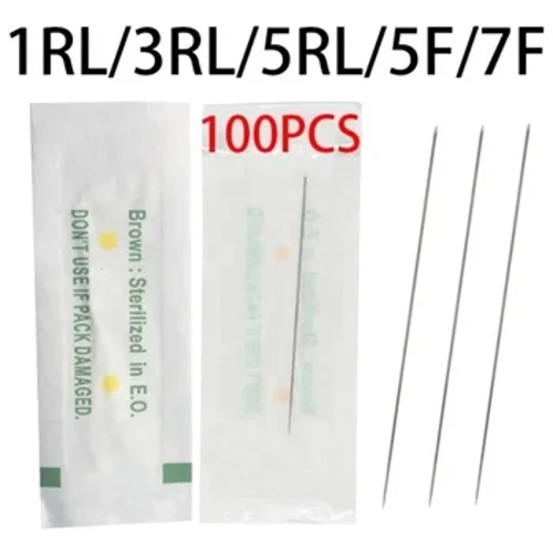 Disposable Sterilized Professional Tattoo Needles 1/3/5/7 RL para sa Tattoo Eyebrow Pen Machine Permanenteng Makeup Kit PMU needles 1R