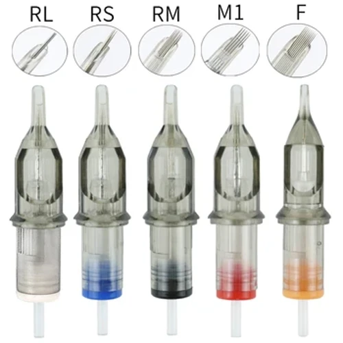 10 PCS Tattoo Permane Makeup Cartridge Needles Tip Micropigmentation MTS Eyelinver Machine Kit Eyebrow Microblading